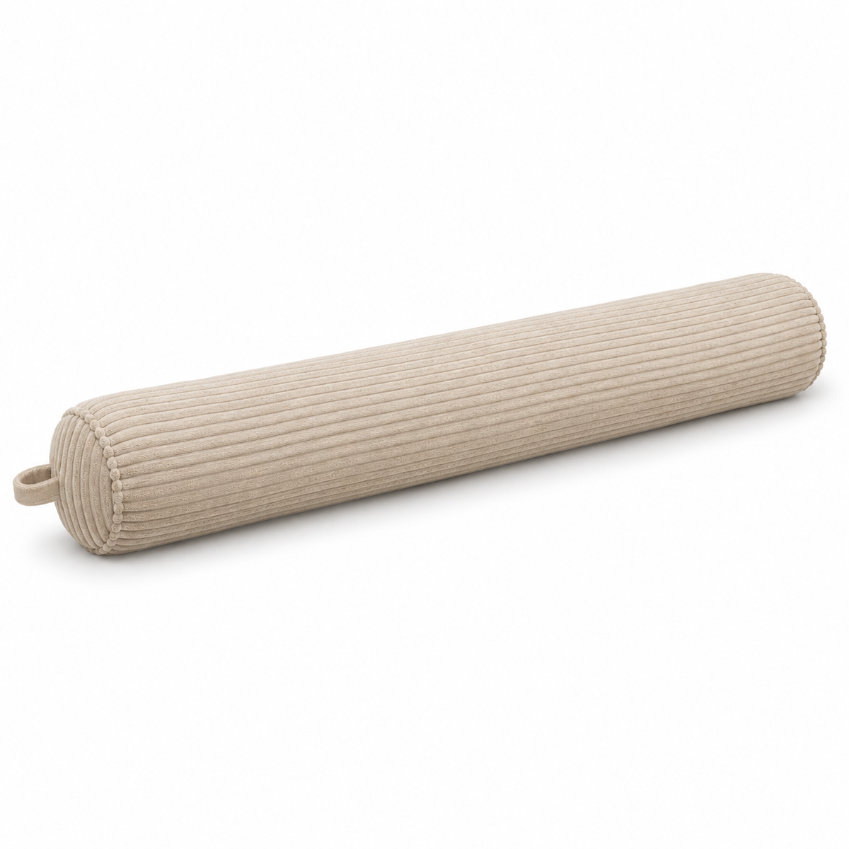 Zugluftrolle aus Cord, 90 cm, haferbeige