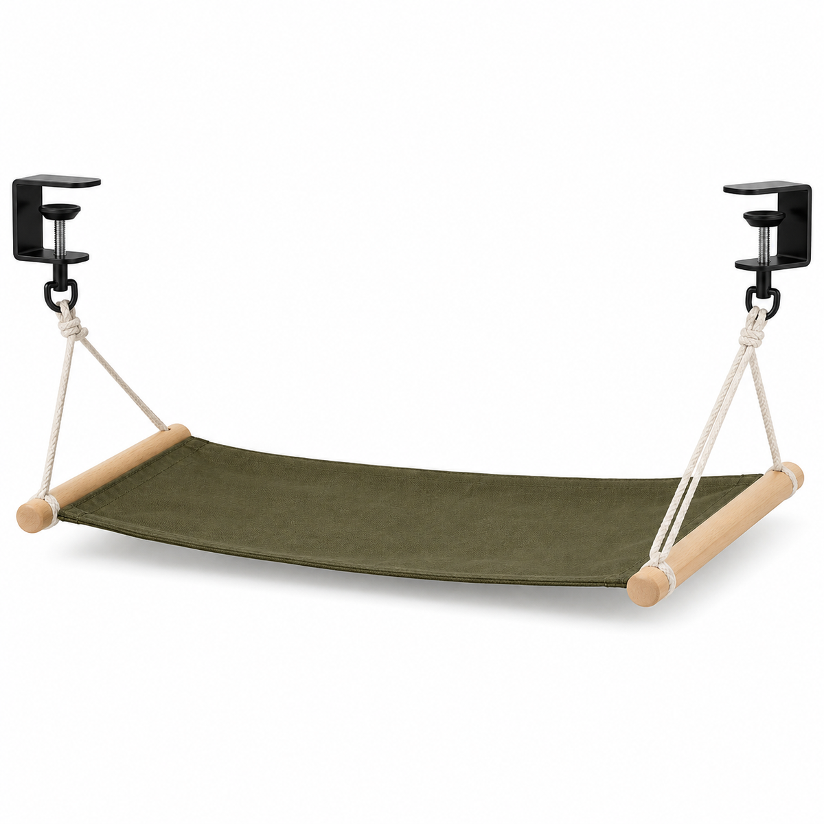 Fußhängematte für den Schreibtisch mit Tischklemmen, 65 × 20 cm